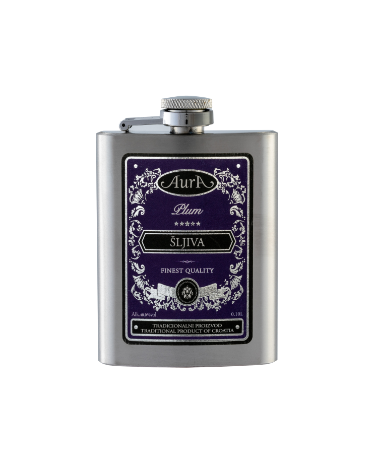 Plum Hip flask 0,1 l  - Aura