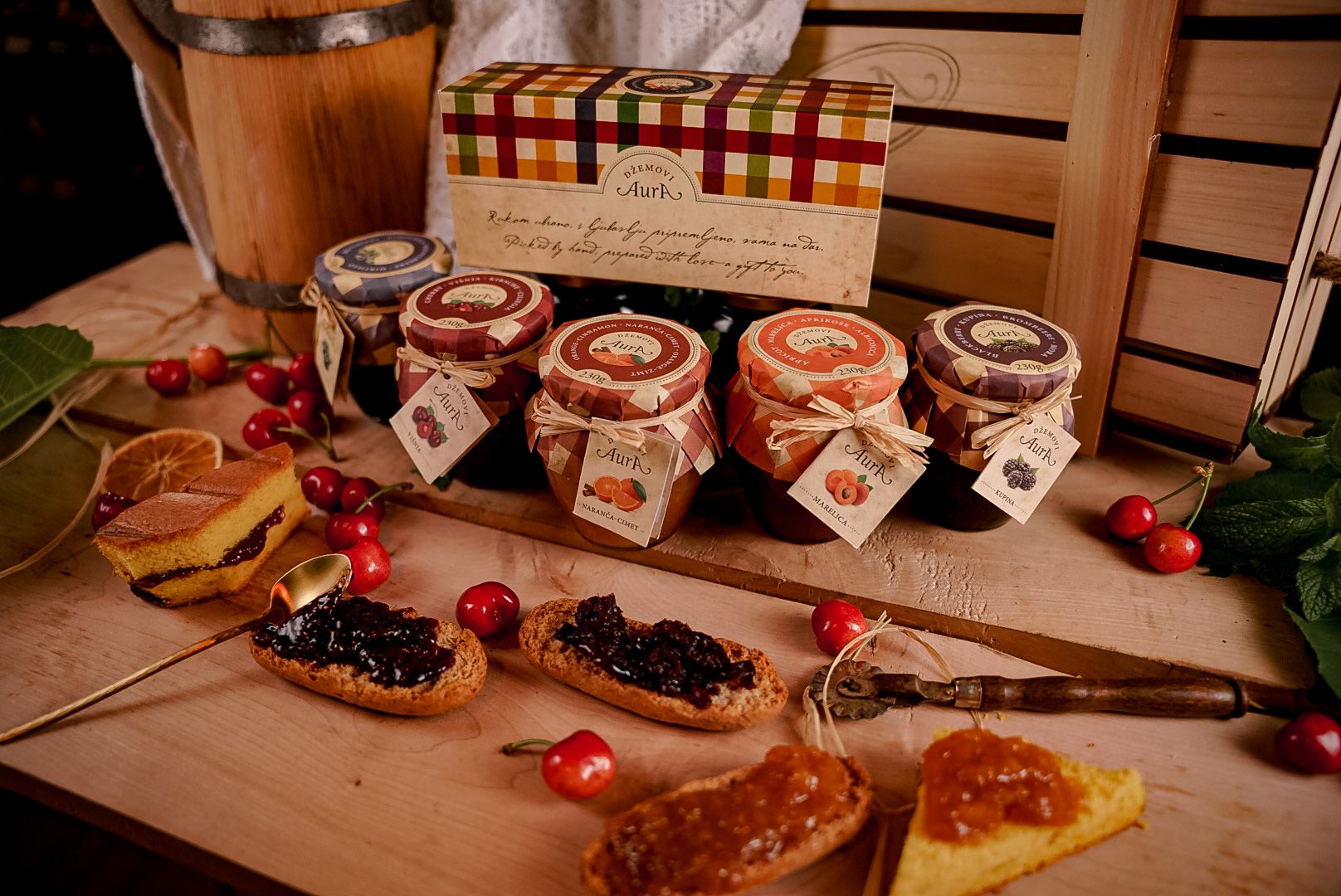 Cherry jam 230g  - Aura