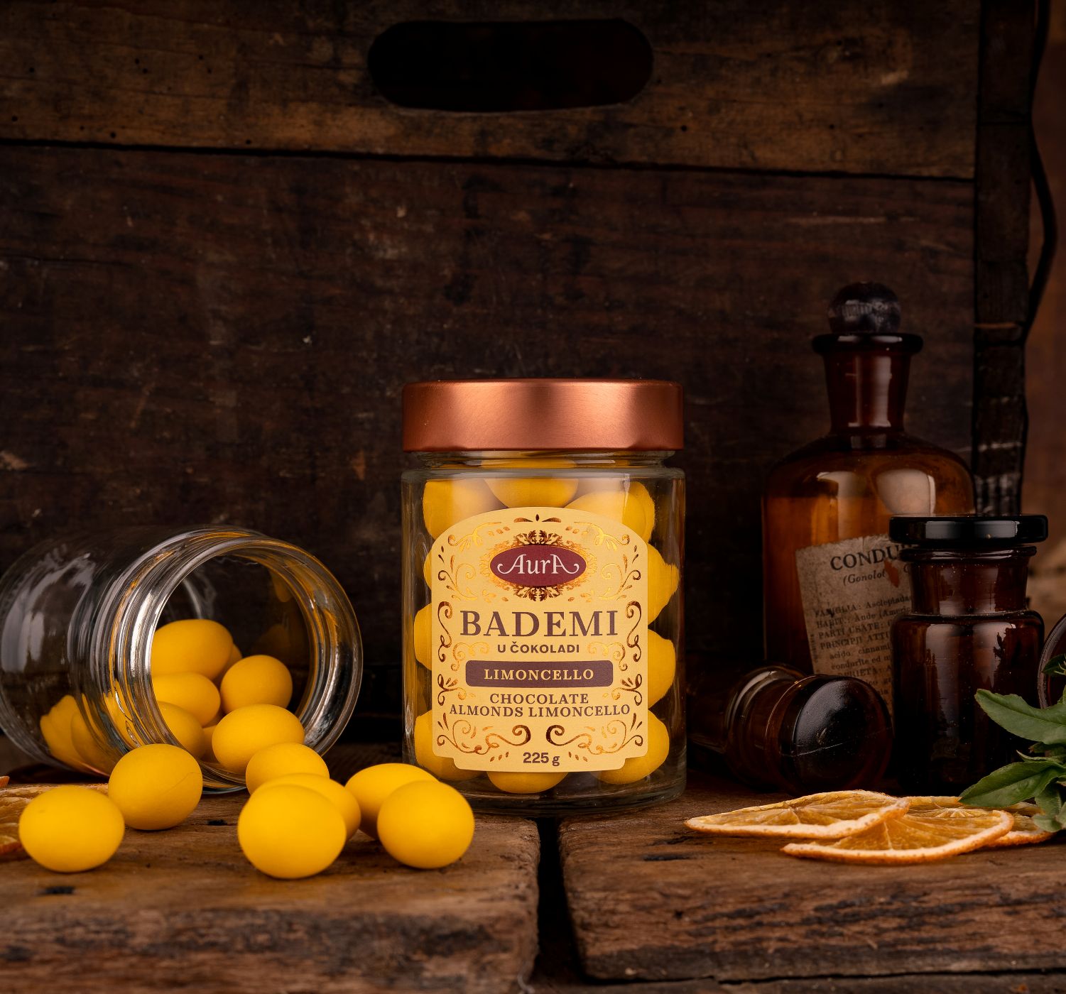 Mandeljni v čokoladi – Limoncello  - Aura