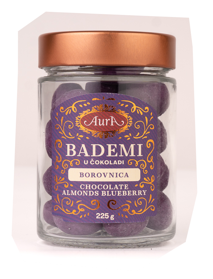 Mandeljni v čokoladi – Borovnica  - Aura