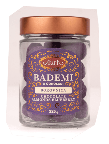 Mandeljni v čokoladi – Borovnica - Aura