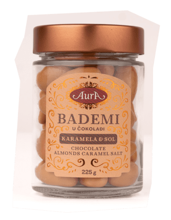 Mandeljni v čokoladi – Slana karamela - Aura